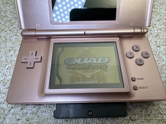 Nintendo DS Lite USG-001 Metallic Rose W/Charger, Stylus & 7 Games Tested/Works