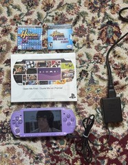 Sony PSP-3001 Hannah Montana Edition Purple 5V-AC, 2g, OG Stickers, *No Batt