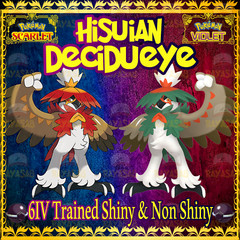 🌟Hisuian Decidueye Alpha – Shiny – Non Shiny Pokemon Scarlet and Violet Home🌟