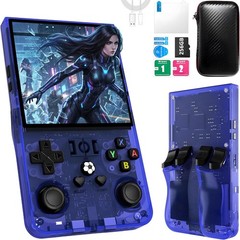 R36MAX 256GB Retro Handheld 40000 Games Transparent Blue
