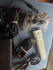 Xbox 360 S 1439 Slim Bundle 250GB Console W/Controller-Cables-Kinect- DVD Remote
