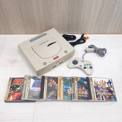 Japanese Sega Saturn White Console Bundle with 6 Games 1 Controller HST-3220