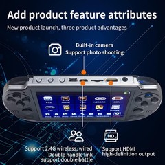 Ultimate Portable X7 Plus Game Console: 10000 Classics & Dual Player Fun