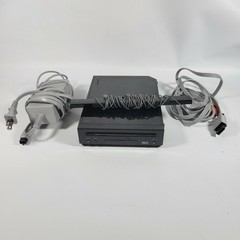 Nintendo Wii Black Console RVL-101 USA Sensor Bar Power Supply RVL-009 Cord
