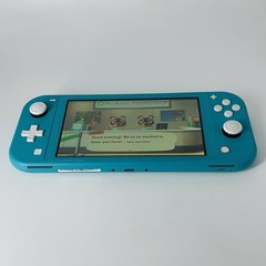 Nintendo Switch Lite Turquoise Console w/ Box Charger Case 5 Games & 128GB Card
