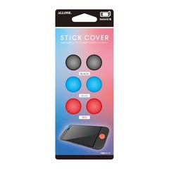 Allone Analog Stick Covers for Switch 2 Joy-Cons Black Blue and Red 2 x 0.5 x 2