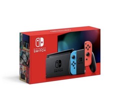 Nintendo Switch Console Neon Red and Blue Joy-Con Detachable Controllers HDMI