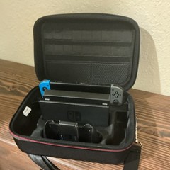 Nintendo Switch Console Black Blue Gray with Dock and Carrying Case