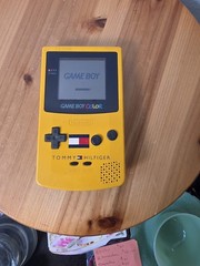 Rare Tommy Hilfiger Nintendo Game Boy Color Yellow CGB-001 Tested Working