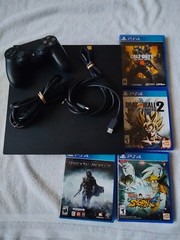PLAYSTATION 4 PRO CONSOLE CUH7115B  1TB COMPLITE HDMI CABLE AND CORDS & 4 GAMES