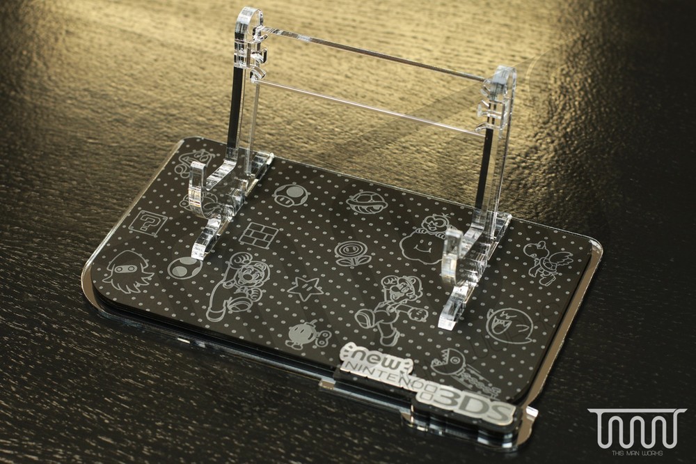 Acrylic Display Stand for NEW Nintendo 3DS Super Mario Black Friday Edition