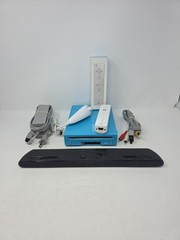 Nintendo Wii System Blue Console Bundle With Wii Mote And Cables RVL-101 Tested