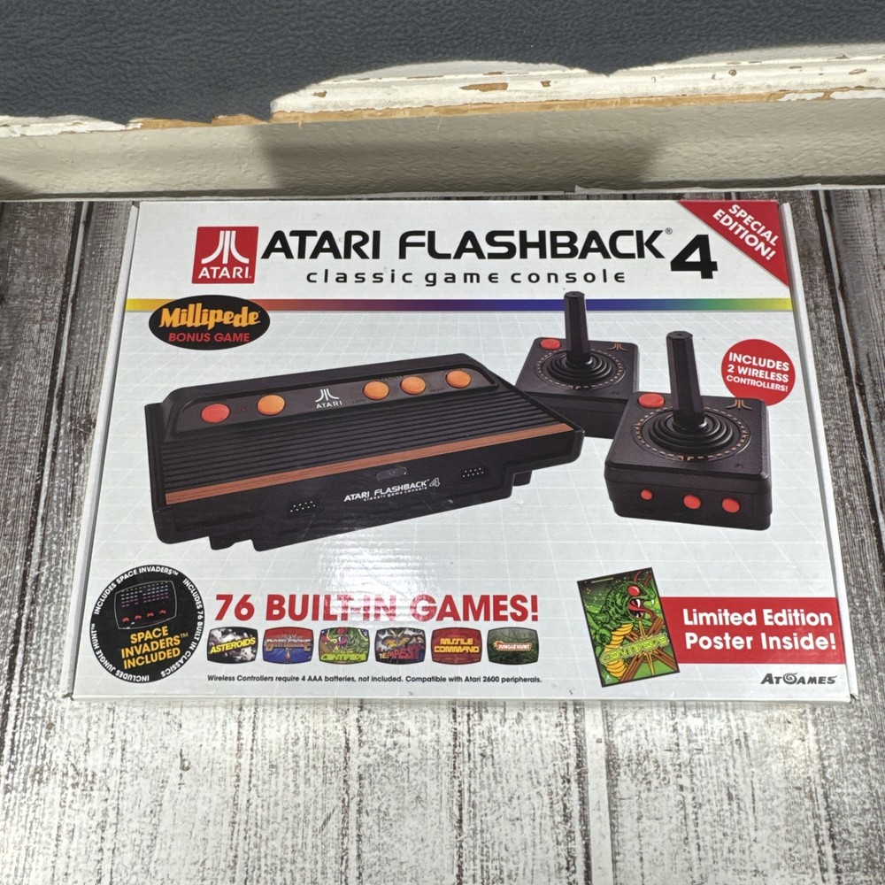 Atari Flashback 4 Classic Game Console Special Edition 76 Games In Box Tested
