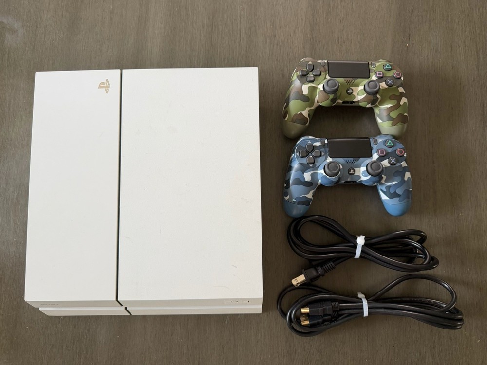 Sony PlayStation 4 500GB Console w/ 2 Controllers – Glacier White