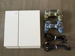 Sony PlayStation 4 500GB Console w/ 2 Controllers – Glacier White