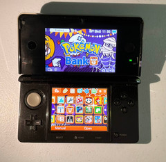 Nintendo 3DS Console Black with Pokemon Bank, Poke Transporter & Games