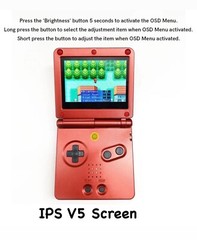 Purple Gameboy Advance SP Clear Yellow Buttons, Crisp Bright IPS Backlit & USB C