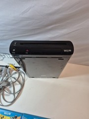 Nintendo Wii U Deluxe 32GB Console Only + Cables Games Sensor Black WUP 101 02