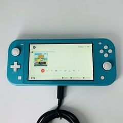 Nintendo Switch Lite Turquoise Console w/ Box Charger Case 5 Games & 128GB Card