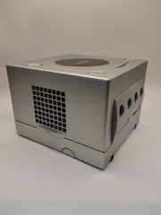 Nintendo GameCube Platinum Silver Console Controller Cables Rocky Game Bundle