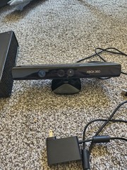 Xbox 360 Slim Black Console With Kinect And Controller, And All Cords