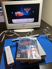 Nintendo Wii Bundle, 2 Controllers, 8 Games Wii Sports Cars 2 Angry Birds Golf