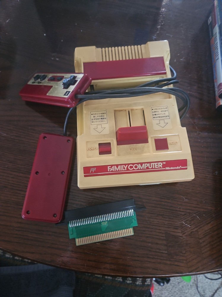 Famicom Console System HVC-002 Nintendo NES FC Japan With NES To Famicom Adapter