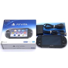SONY PS Vita PCH-2000 Slim Black Wi-Fi LCD FW:3.01 w/ Charger, Box “Mint”