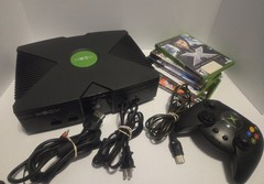 Microsoft Xbox 2003 Black Green Home Console with Controller, 5 Games