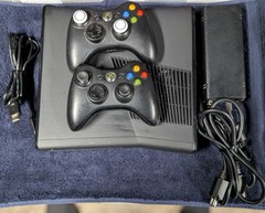 Microsoft Xbox 360 S 4GB Console Matte Black With 2 Controller, Power & HDMI Cbl