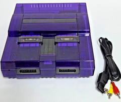 Custom Super Nintendo Transparent Purple/Smoke UPGRADED Triad Power Suppy