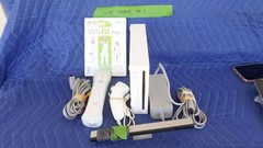 (WII #1 ) Nintendo Wii White Console Bundle Sensor Bar AV Power Cable FIT WORKS