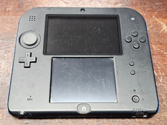 Nintendo 2DS Black/Blue NTSC-U/C Good Condition, Charger, & 4GB SD Card