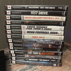 Sony PlayStation 2 Slim PS2 Console Bundle Set Fully Tested 14 Game Lot