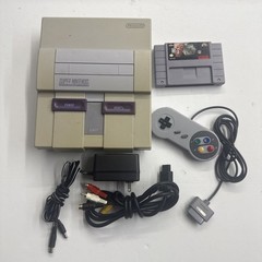 SNES – Super Nintendo Home Console – Gray W/ Cables Game Controller Tested #2930
