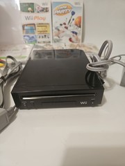 Nintendo Wii Black Console RVL-101 Bundle – Tested Works w/ Cables & 5 Games