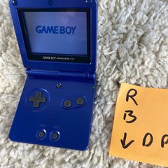 Nintendo Gameboy Advance GBA SP Handheld System Cobalt Blue AGS-001 FOR PARTS