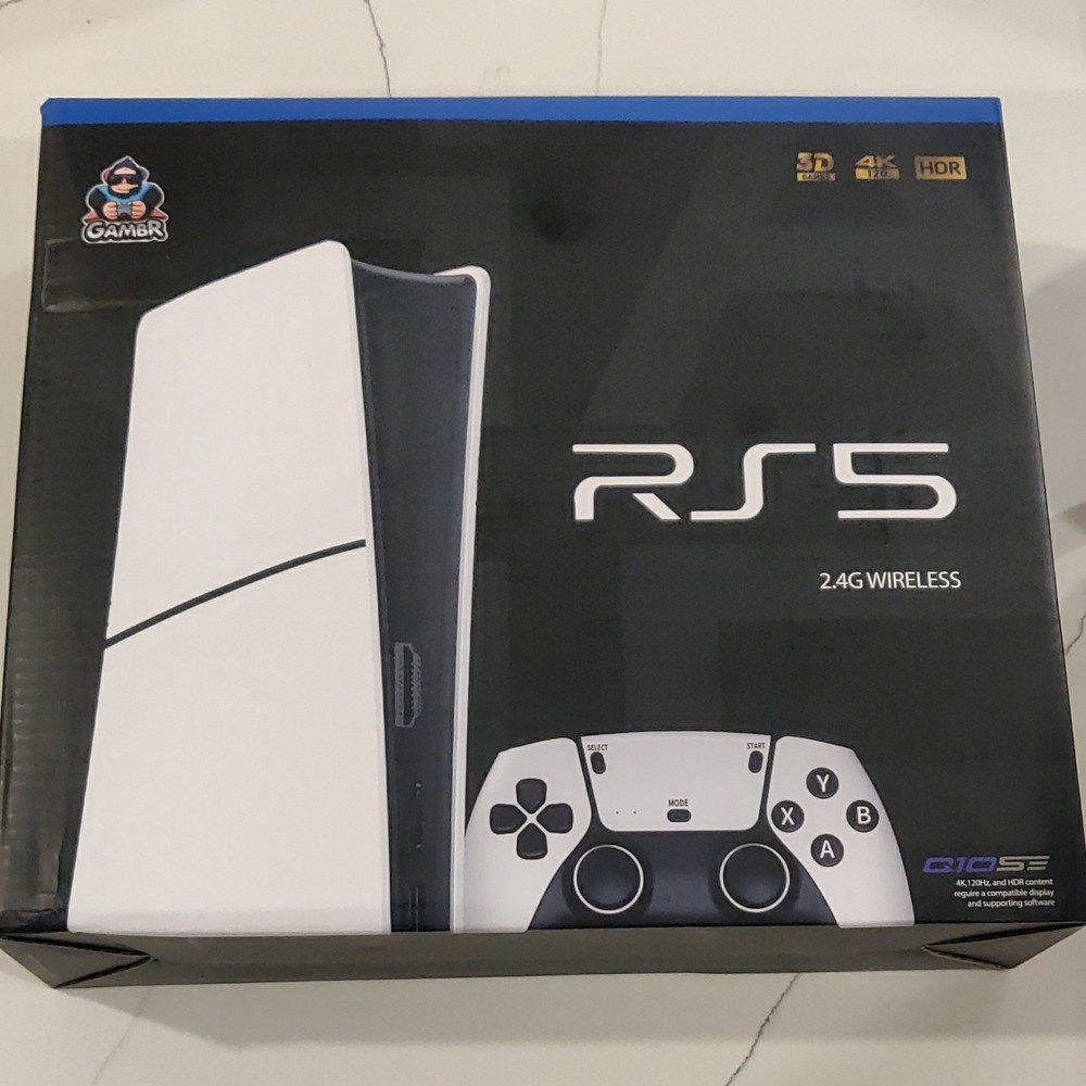 RS5 Game Console Dual Stick 2.4G 2 Wireless Controllers 20000+64GB 2 Joysticks