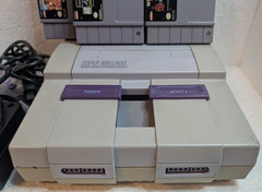 Super Nintendo SNES Console Bundle 1 Controller 4 Games Works Read Description