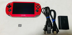 PlayStation PS Vita Wi-Fi Cosmic Red PCH-1100 Operation confirmed Memory card