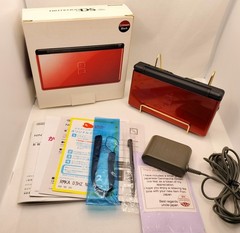 Nintendo DS Lite USG-001, Crimson Red/Black MINT CONDITION! CIB Console Japan
