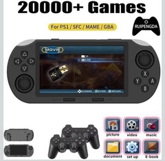 SF3000 Handheld Game Console 4.5in IPS Display, 20000+ Games, Gray/Black