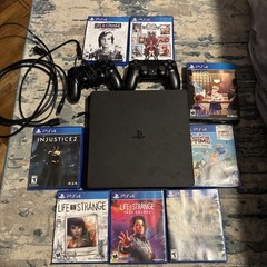 Sony PlayStation 4 Slim Console (CUH-2215B) 1TB w/ Controller/ 8 Games Included.