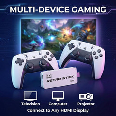 Retro Gaming Console Plug & Play Game Console for TV, 4K HD HDMI Video Console w