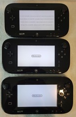 Lot of 3 Nintendo Wii U GamePad Only OEM WUP-010 Cleaned, Tested, Working