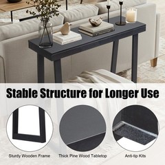 Console Table Entryway for Hallway Behind Couch Sofa for Living Room Foyer