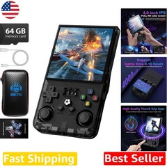 Retro Handheld Console 64GB 18000+ Games 4″ IPS HD 4000mAh Battery Linux