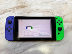 Nintendo Switch Console Gen1 32GB + 1TB micro SD Blue & Neon Green Cons