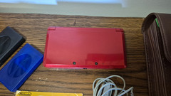 Nintendo 3DS Handheld System + Zelda Carry Case – Flame Red Tested Working