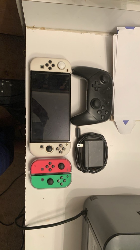 Nintendo Switch OLED White Red Green Joy-Con Pro Controller Wi-Fi HDMI USB-C